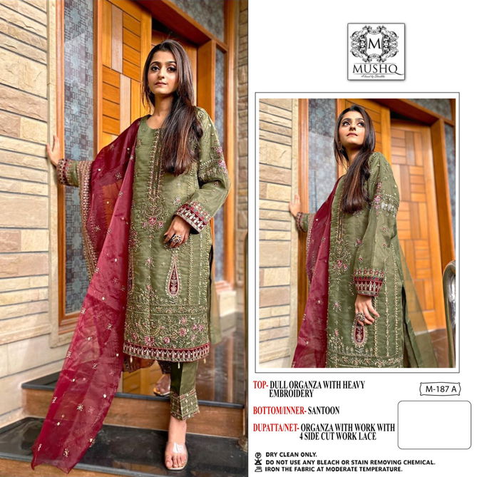 Mushq 187 Fancy Festive Wear Wholesale Pakistani Salwar Suits